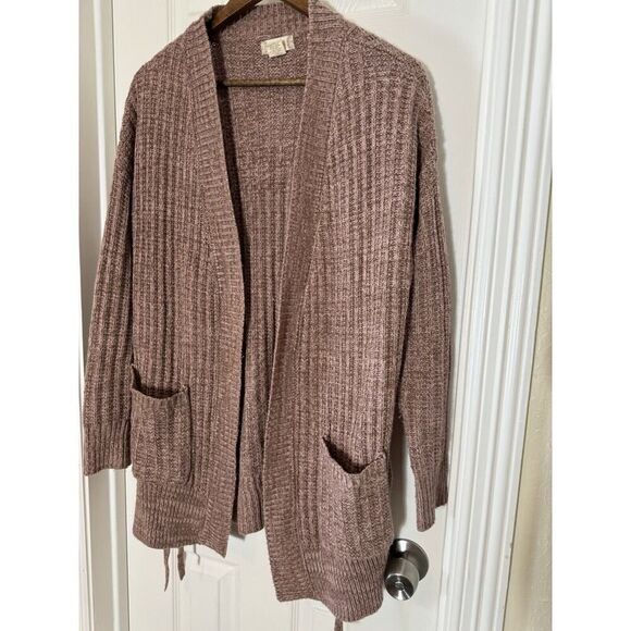 ALTARD STATE Cardigan S Blush Pink  Open Front Pockets  Boho Long Cozy Soft Fall - Picture 1 of 7